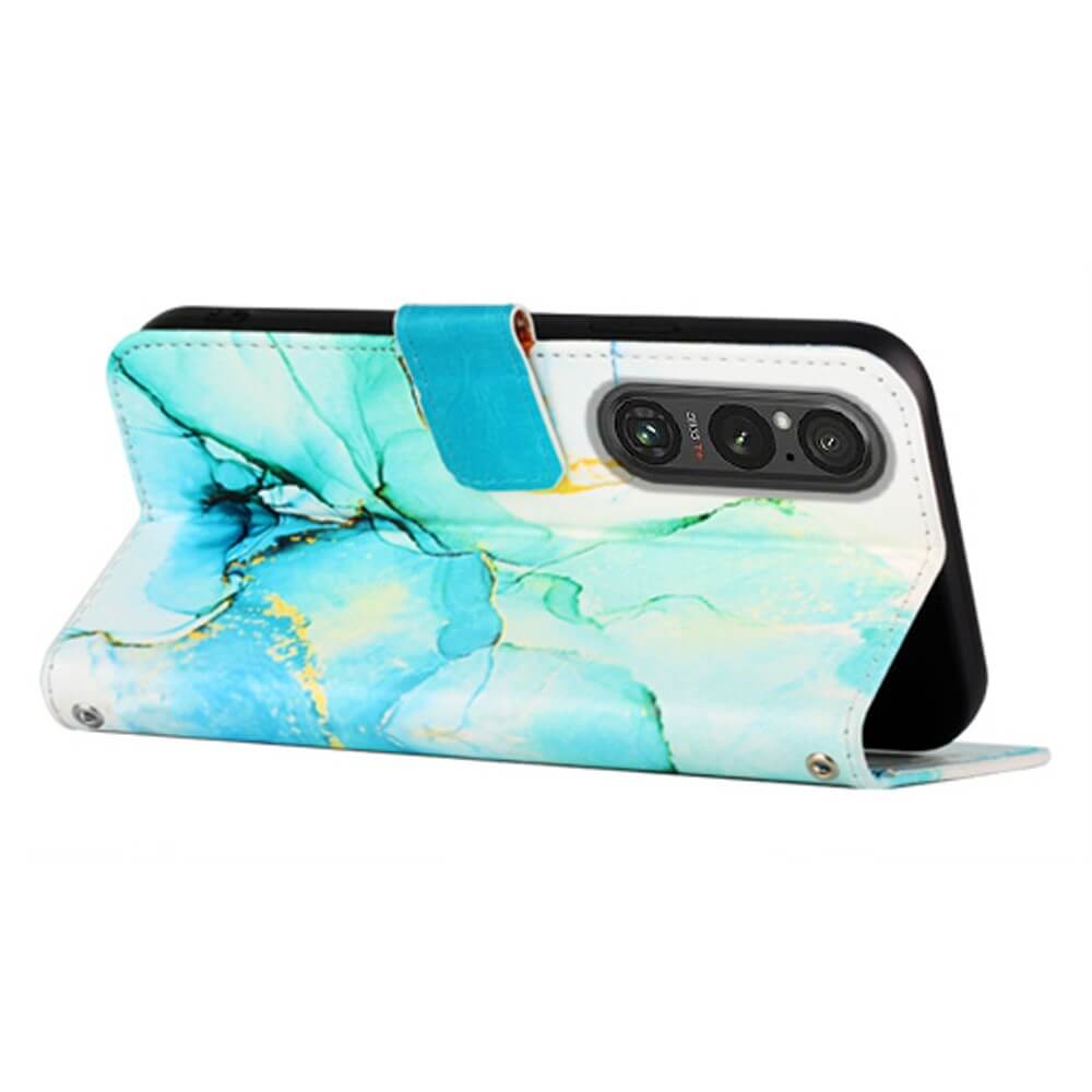 Sony Xperia 1 V - Leather Cover Marble