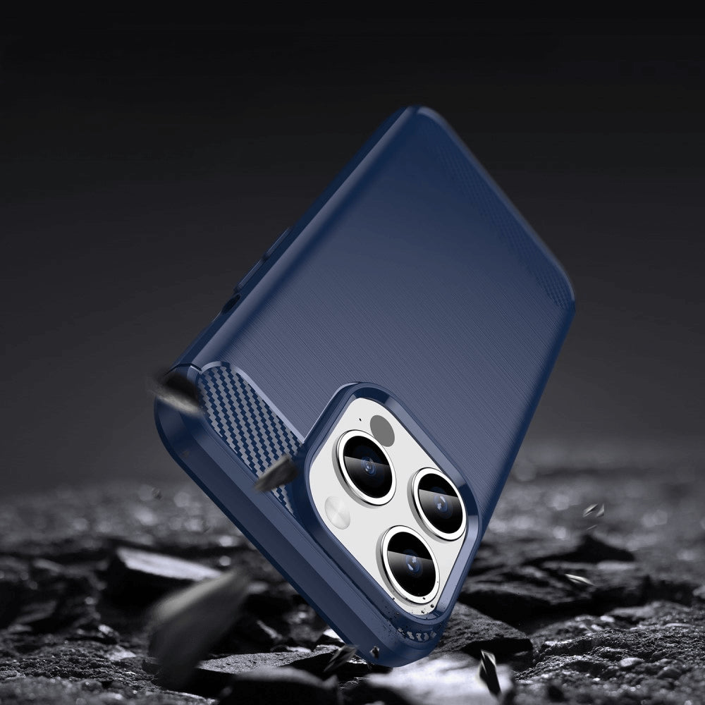 iPhone 15 Pro - Metall Carbon Look Hülle