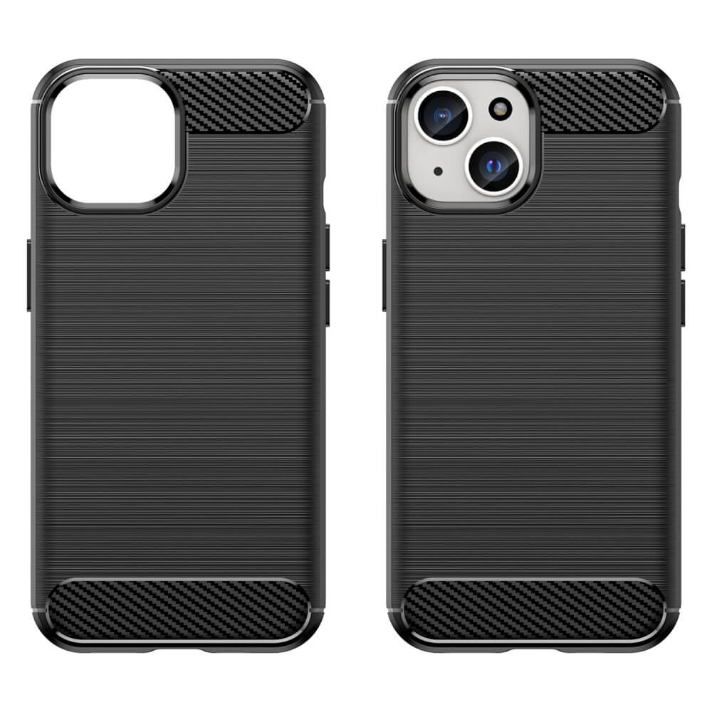 iPhone 15 Plus - Cover in metal carbon look