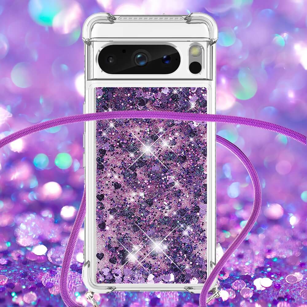 Google Pixel 8 Pro - Glitter Custodia Con Cordino