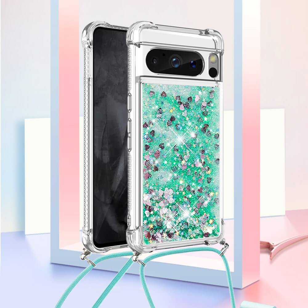 Google Pixel 8 Pro - Glitter Custodia Con Cordino