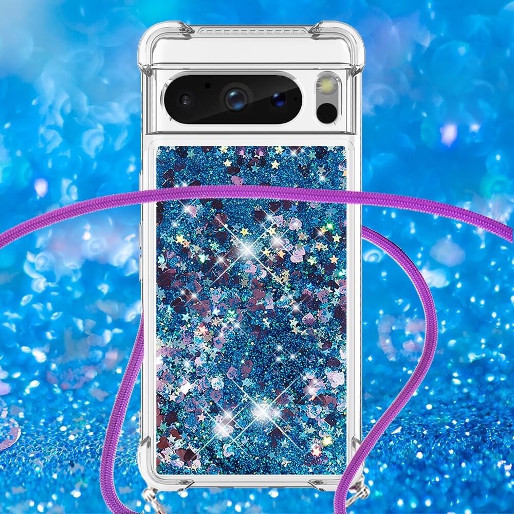 Google Pixel 8 Pro - Glitter Custodia Con Cordino