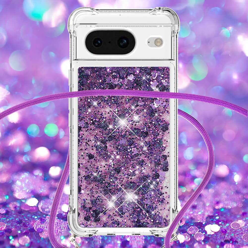 Google Pixel 8 - Glitter Case With Lanyard
