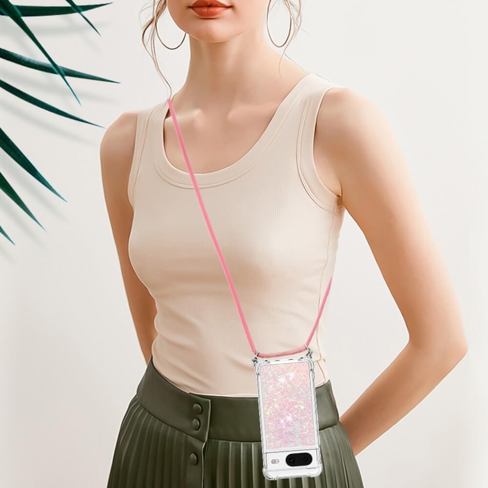 Google Pixel 8 - Glitter Case With Lanyard