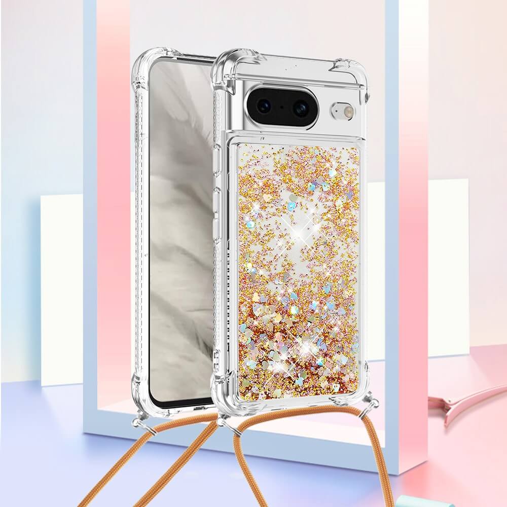 Google Pixel 8 - Glitter Case With Lanyard