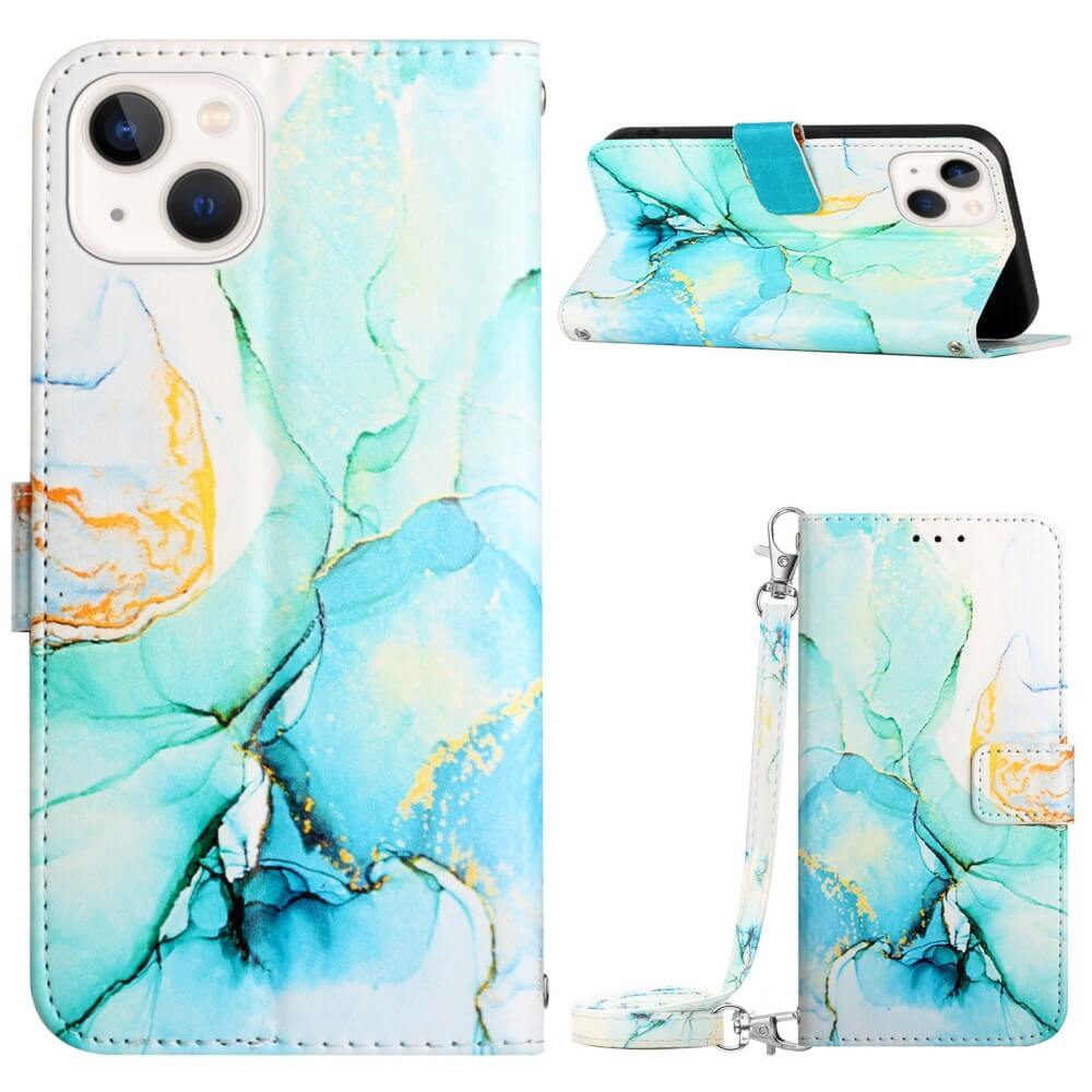 iPhone 15 - Etui Hülle Mit Umhängeband Marble