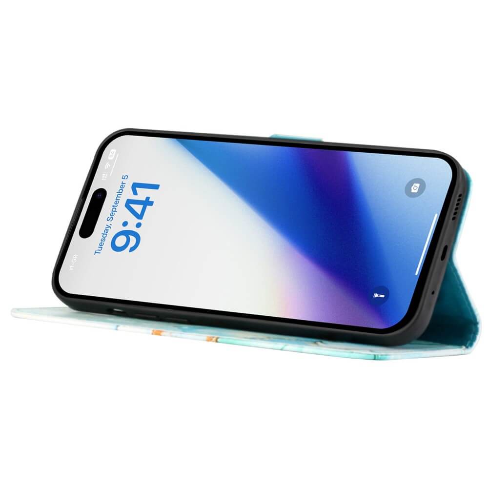 iPhone 15 - Etui Hülle Mit Umhängeband Marble