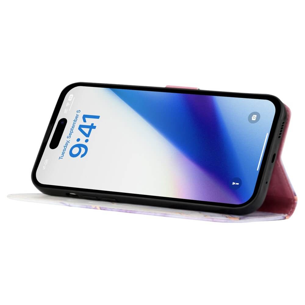 iPhone 15 Plus - Etui Hülle Mit Umhängeband Marble