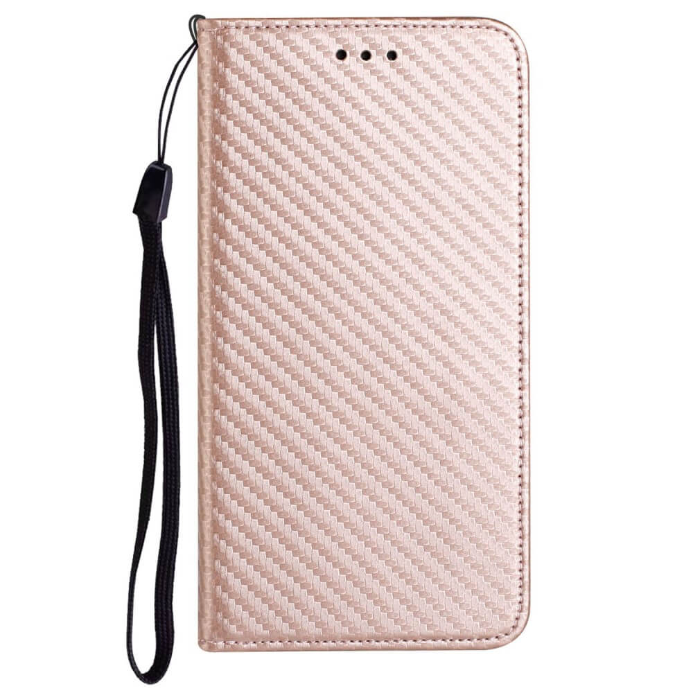Galaxy S23 FE - Carbon Look Flip Case Cover rosa