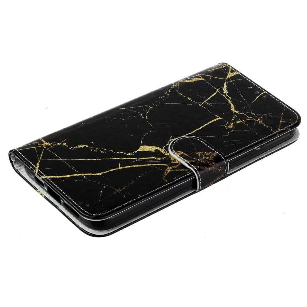 iPhone 15 Pro Max - Leder Etui Hülle Marble