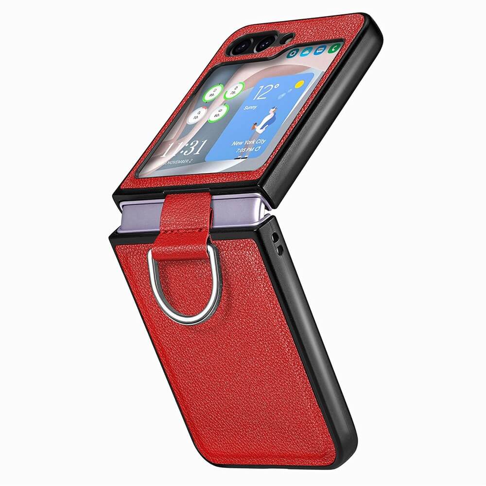 Galaxy Z Flip5 - Hybrid Hülle mit Ringhalter rot