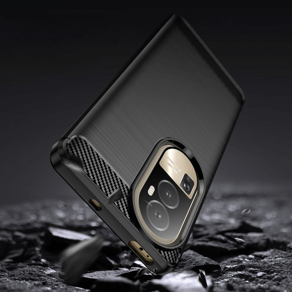 Oppo Reno 10 / 10 Pro - Cover In Metallo Carbon Look