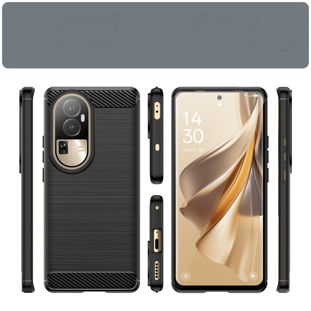Oppo Reno 10 / 10 Pro - Cover In Metallo Carbon Look