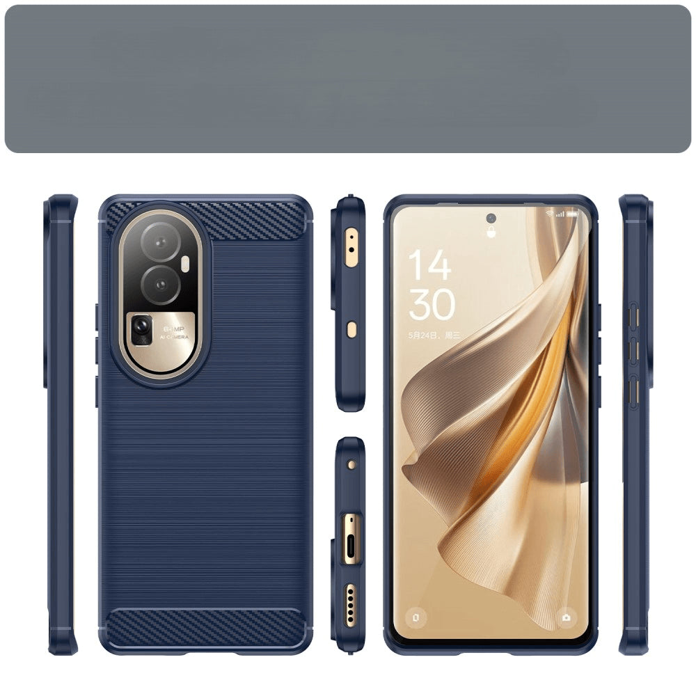 Oppo Reno 10 / 10 Pro - Cover In Metallo Carbon Look