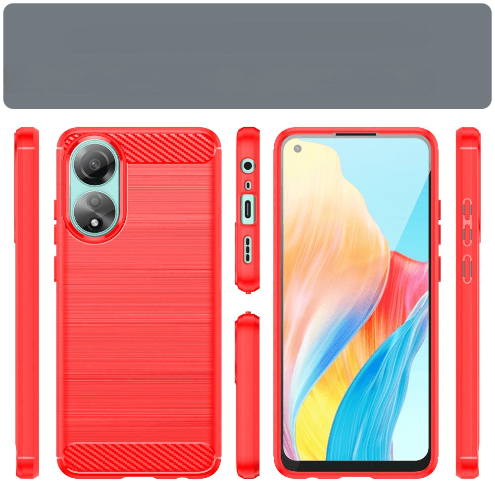 OPPO A78 4G - Cover look metallo carbonio