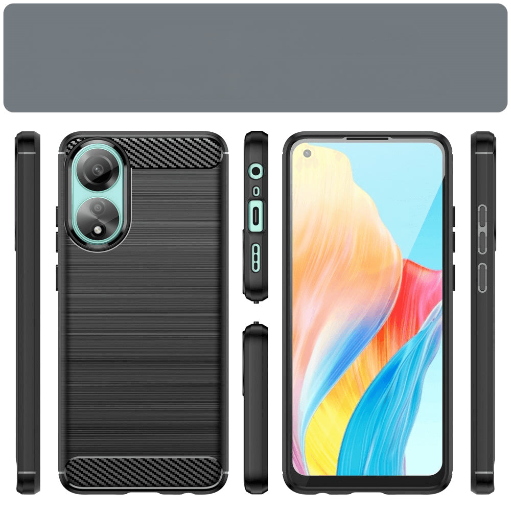 OPPO A78 4G - Cover look metallo carbonio