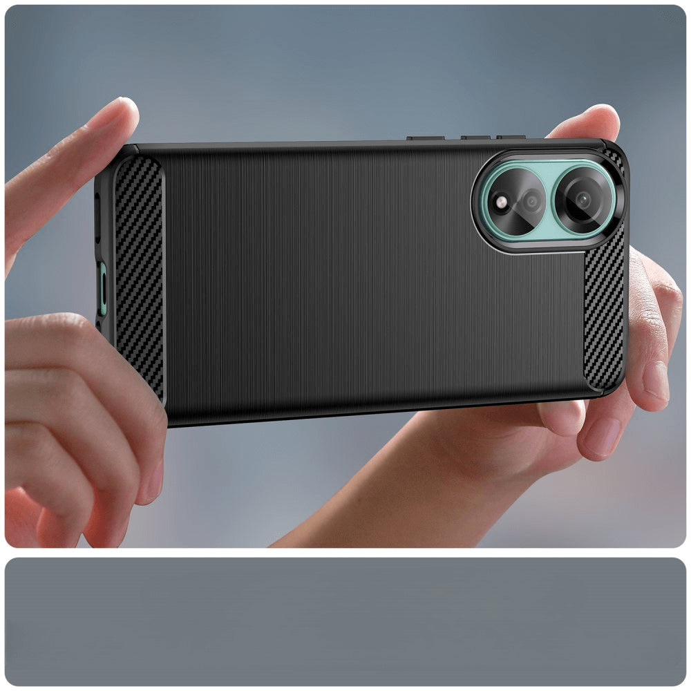 OPPO A78 4G - Cover look metallo carbonio