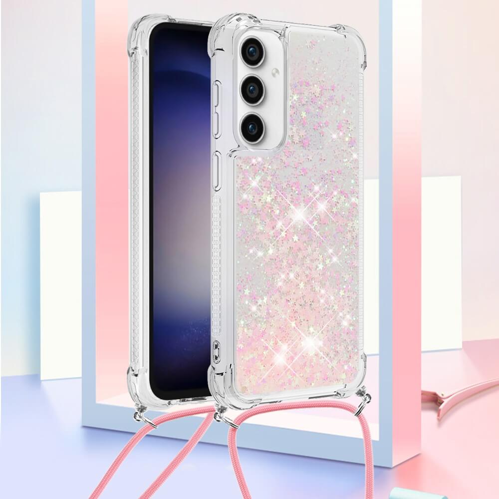 Galaxy S23 Fe - Coque Paillettes Avec Bandouliã¨Re