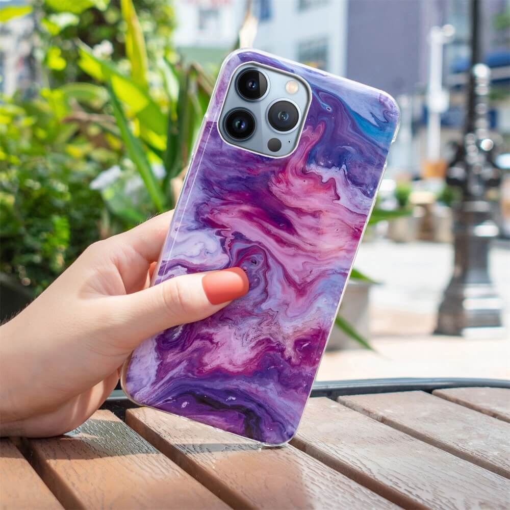 iPhone 15 Pro - Custodia in gomma Marble