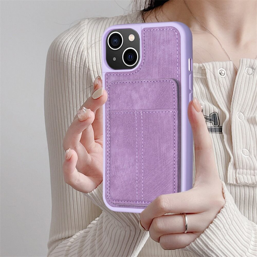 iPhone 15 - Coque Kickstand avec porte-cartes