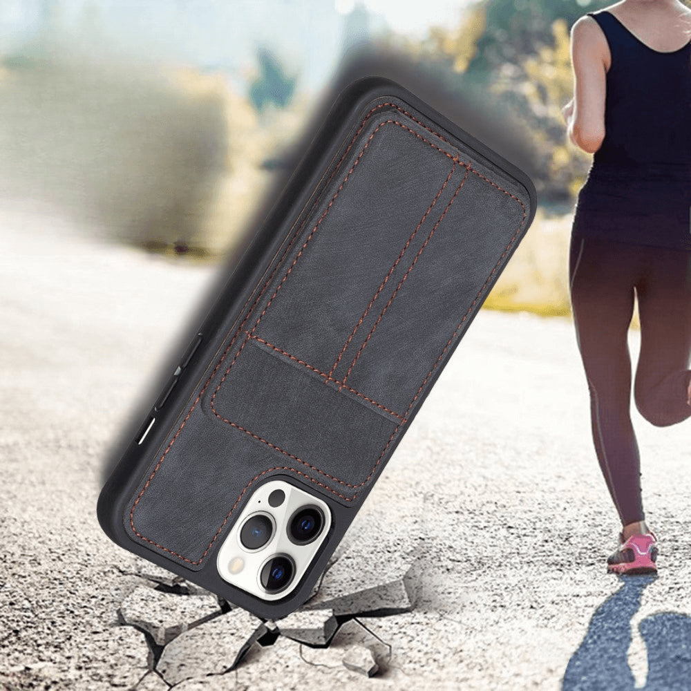 iPhone 15 Pro - Coque Kickstand avec porte-cartes