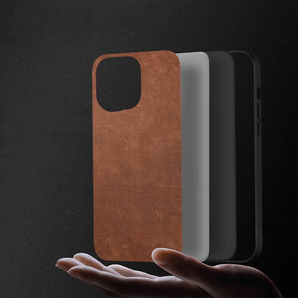 iPhone 15 Pro - Retro Schutzhülle Mit Kunstleder