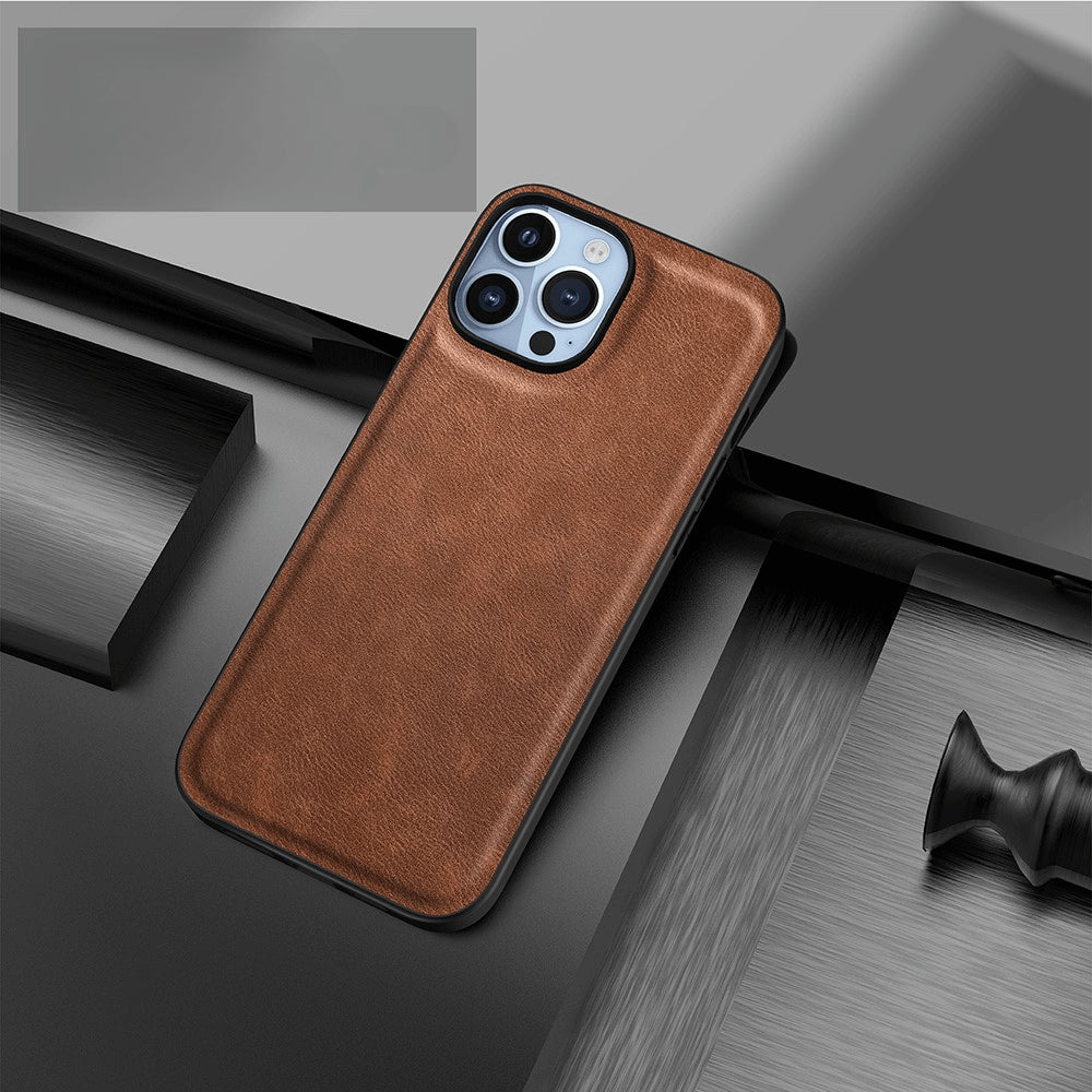 iPhone 15 Pro - Retro Schutzhülle Mit Kunstleder