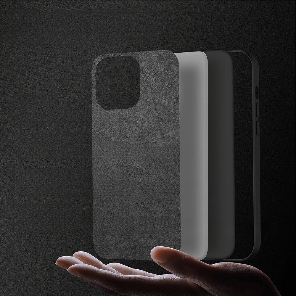 iPhone 15 Plus - Retro Protective Case With Faux Leather