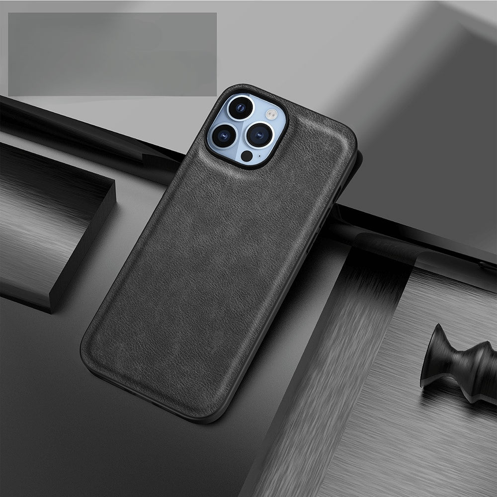 iPhone 15 Pro Max - Retro Schutzhülle Kunstleder