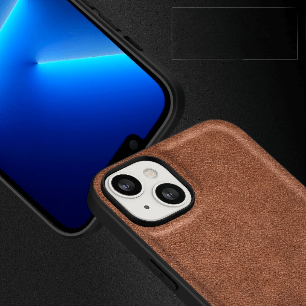 iPhone 15 - Retro Schutzhülle mit Kunstleder