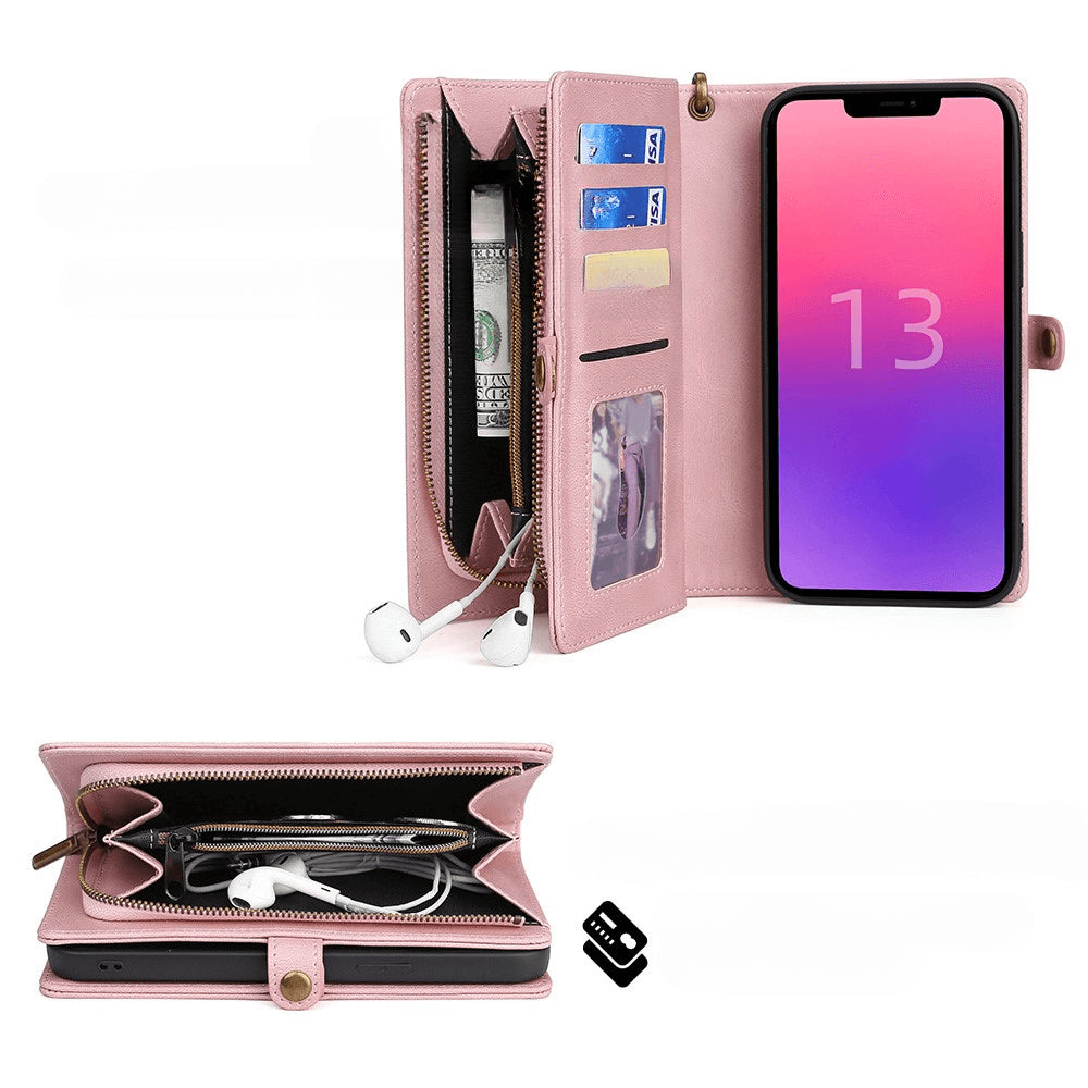 iPhone 15 Plus - Megshi 2-1 Brieftaschen Hülle