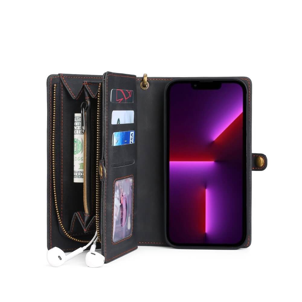 iPhone 15 - Megshi 2-1 Brieftaschen Hülle