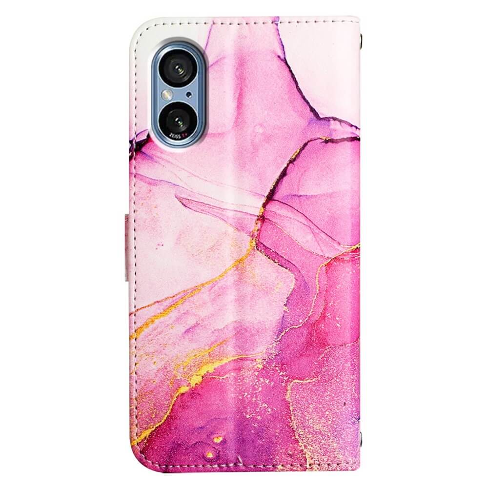 Sony Xperia 5 V - Etui Coque Avec Bandouliã¨Re Marble