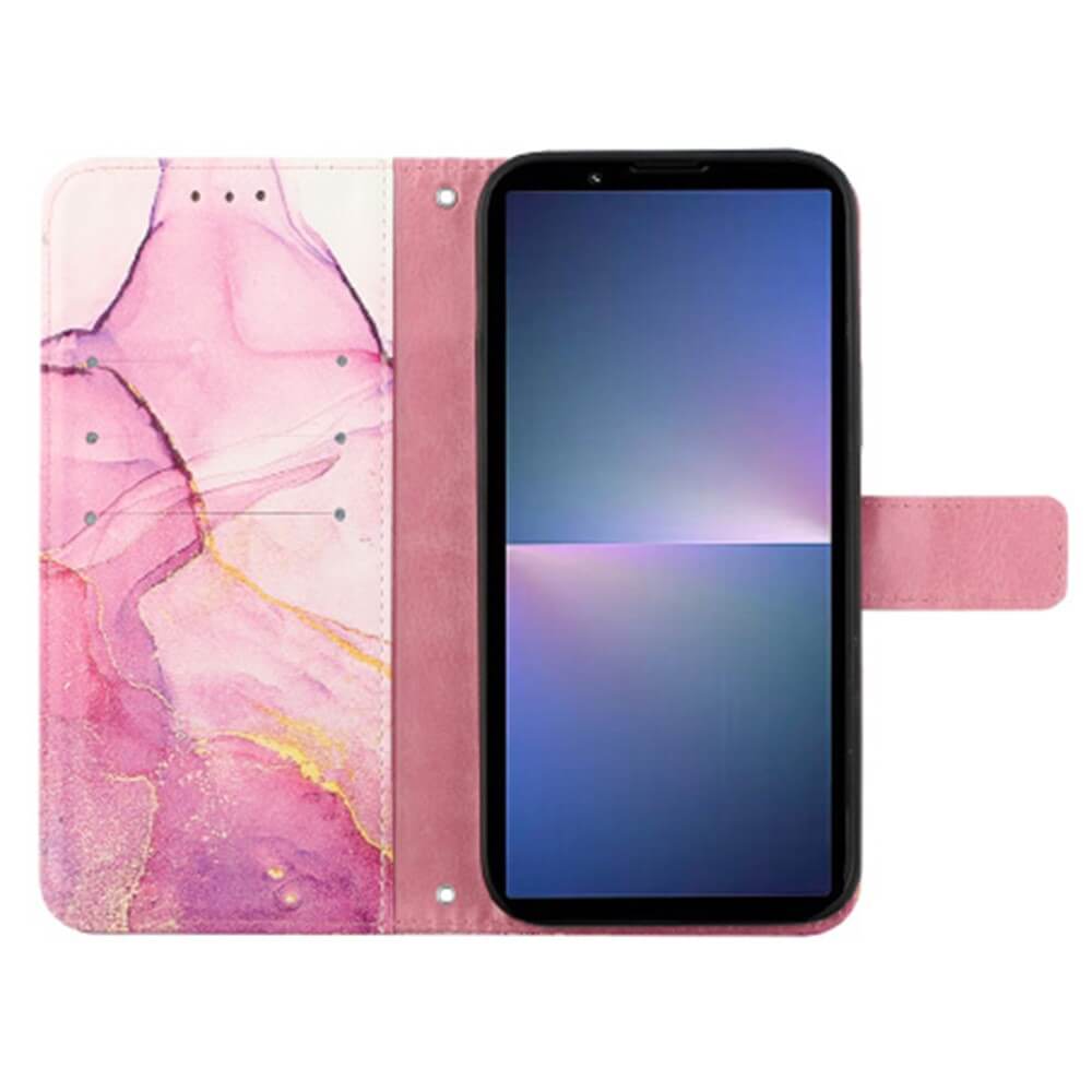 Sony Xperia 5 V - Etui Coque Avec Bandouliã¨Re Marble