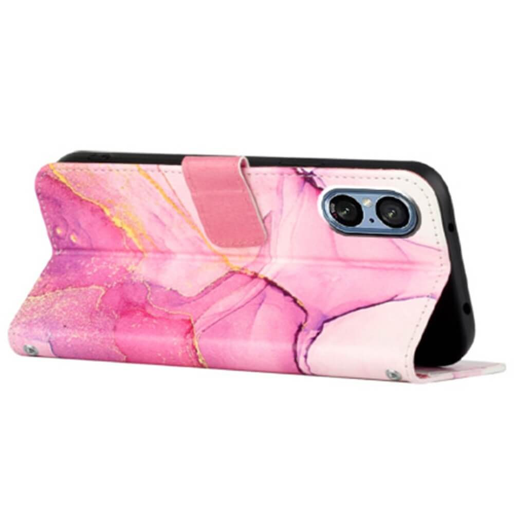 Sony Xperia 5 V - Etui Coque Avec Bandouliã¨Re Marble