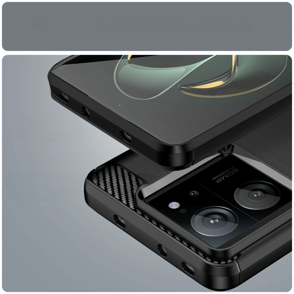 Xiaomi 13T / 13T Pro - Cover In Metallo Carbon Look