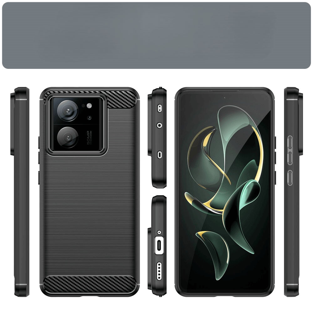 Xiaomi 13T / 13T Pro - Cover In Metallo Carbon Look