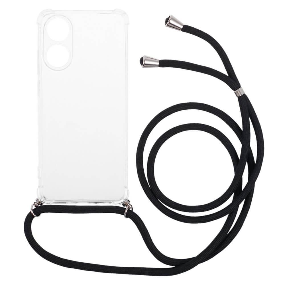 OPPO A78 4G - Hülle mit Umhängeband transparent