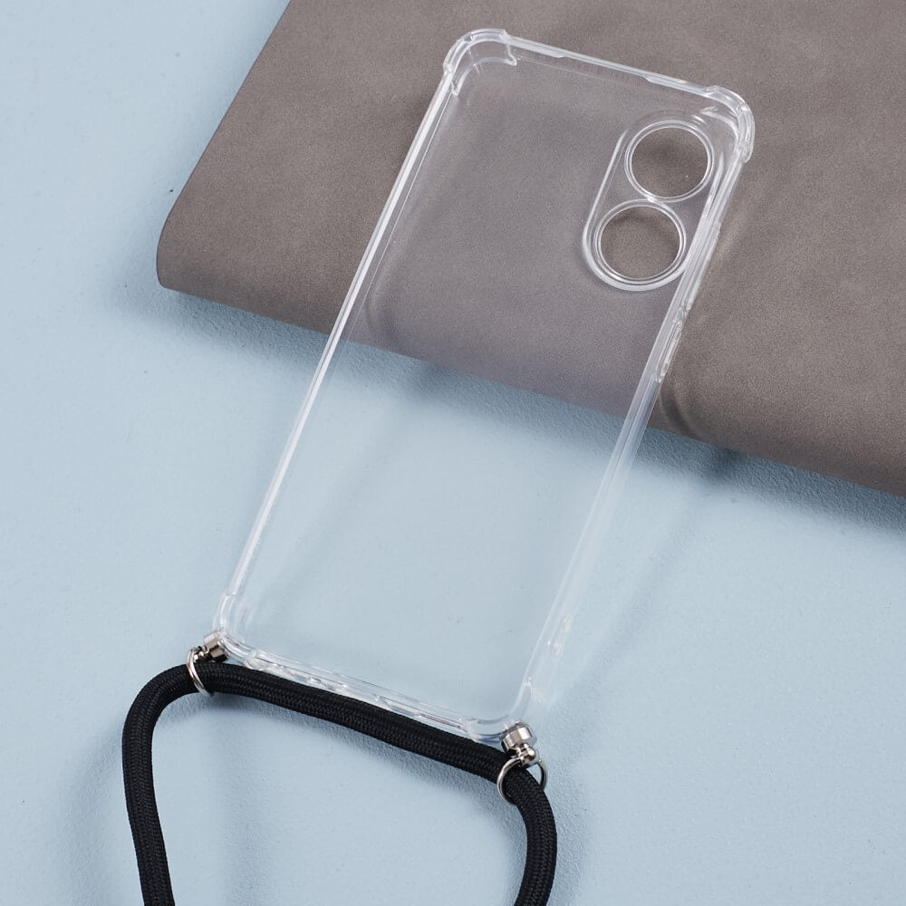OPPO A78 4G - Hülle mit Umhängeband transparent