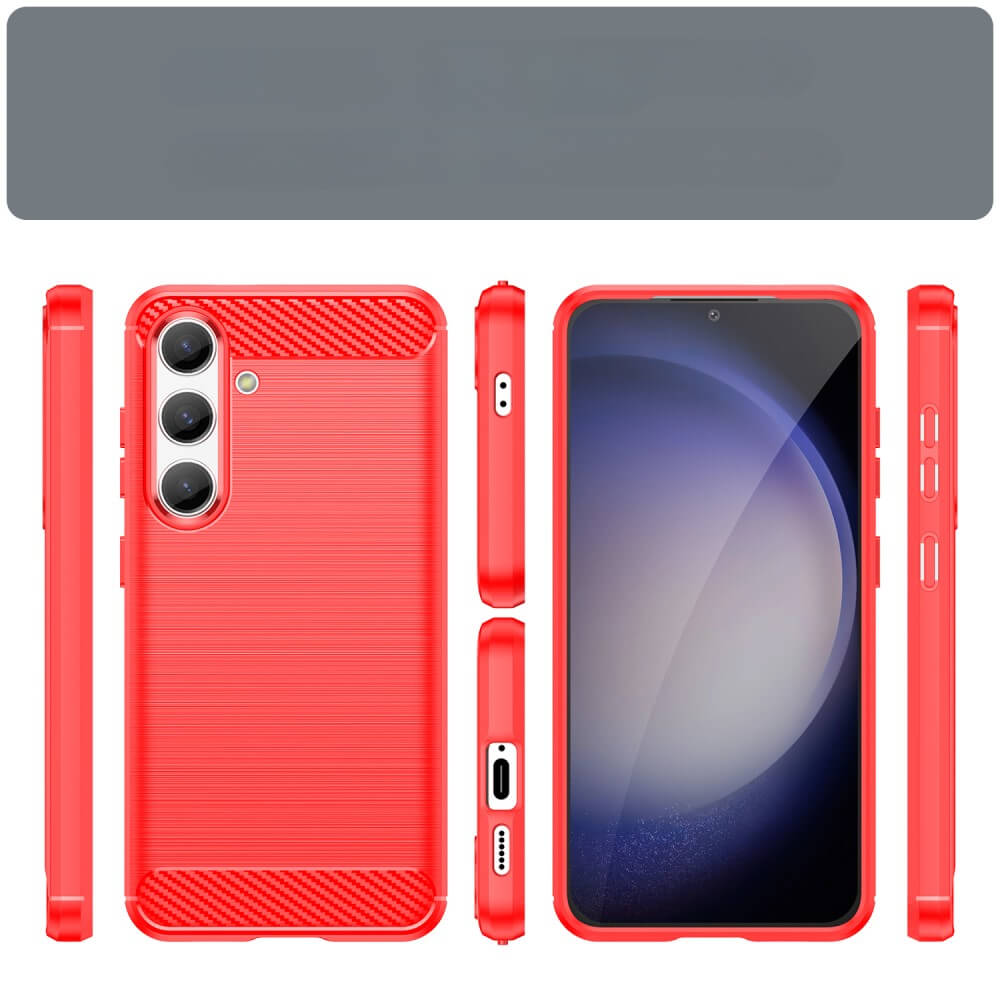 Galaxy S25 / S24 - Coque look métal carbone