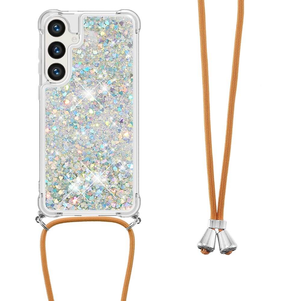 Galaxy S24 - Glitter case with lanyard