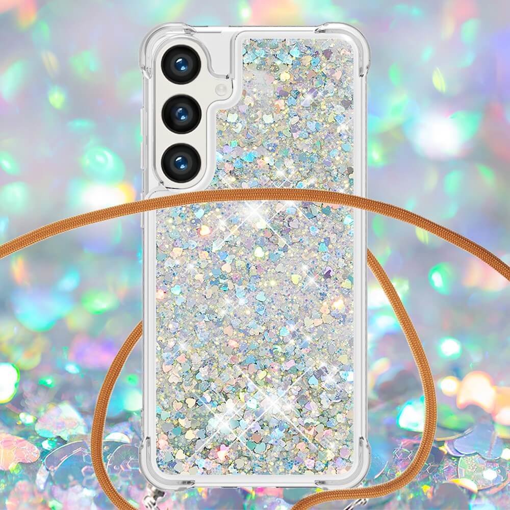Galaxy S24 - Glitter case with lanyard