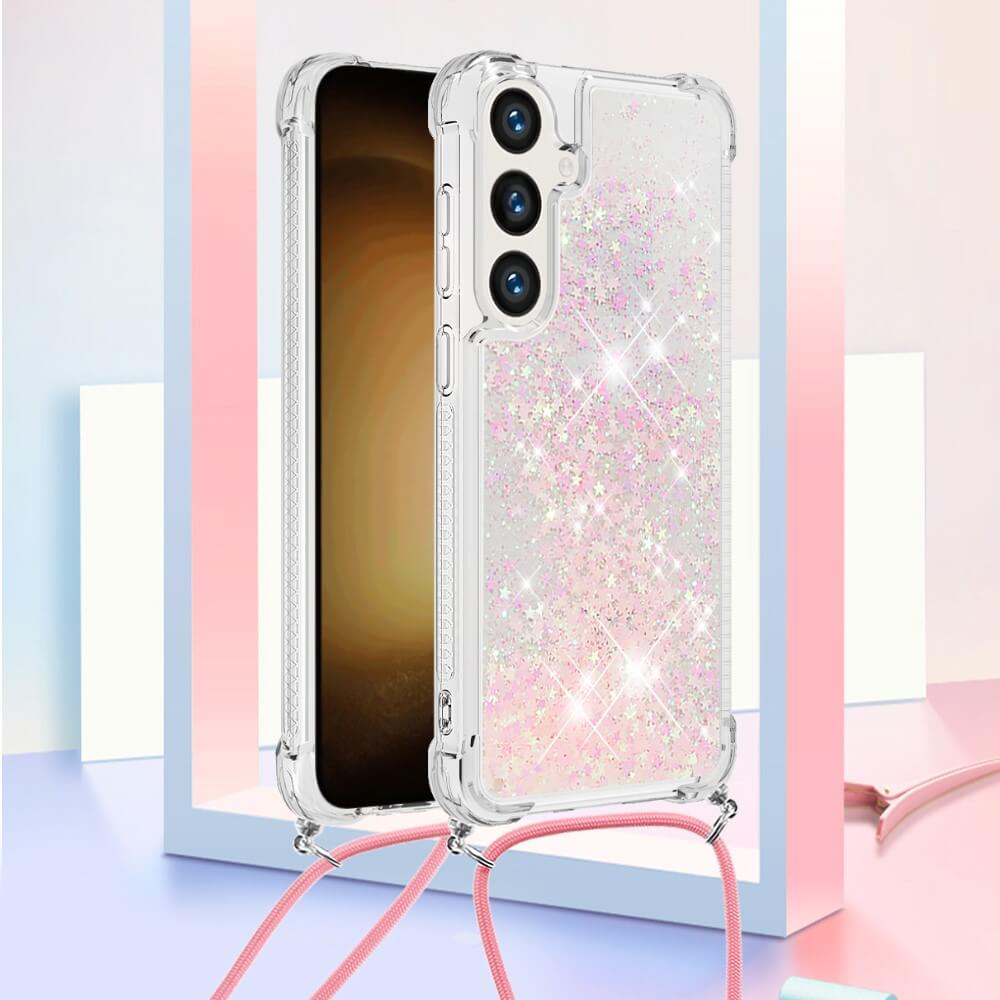 Galaxy S24 - Glitter case with lanyard