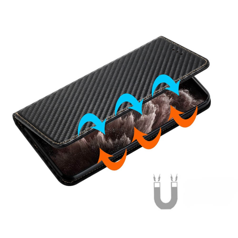 Galaxy S24 - Carbon Look Flip Case Cover