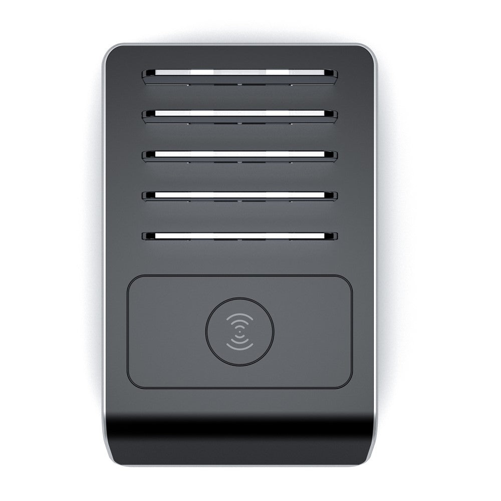 Ladestation mit 4 Anschlüssen 1 QI Wireless Charging Pad