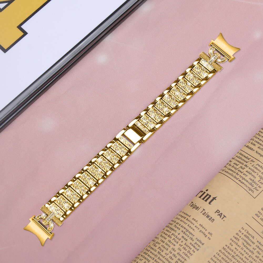 Edelstahl Armband mit Strass 20mm