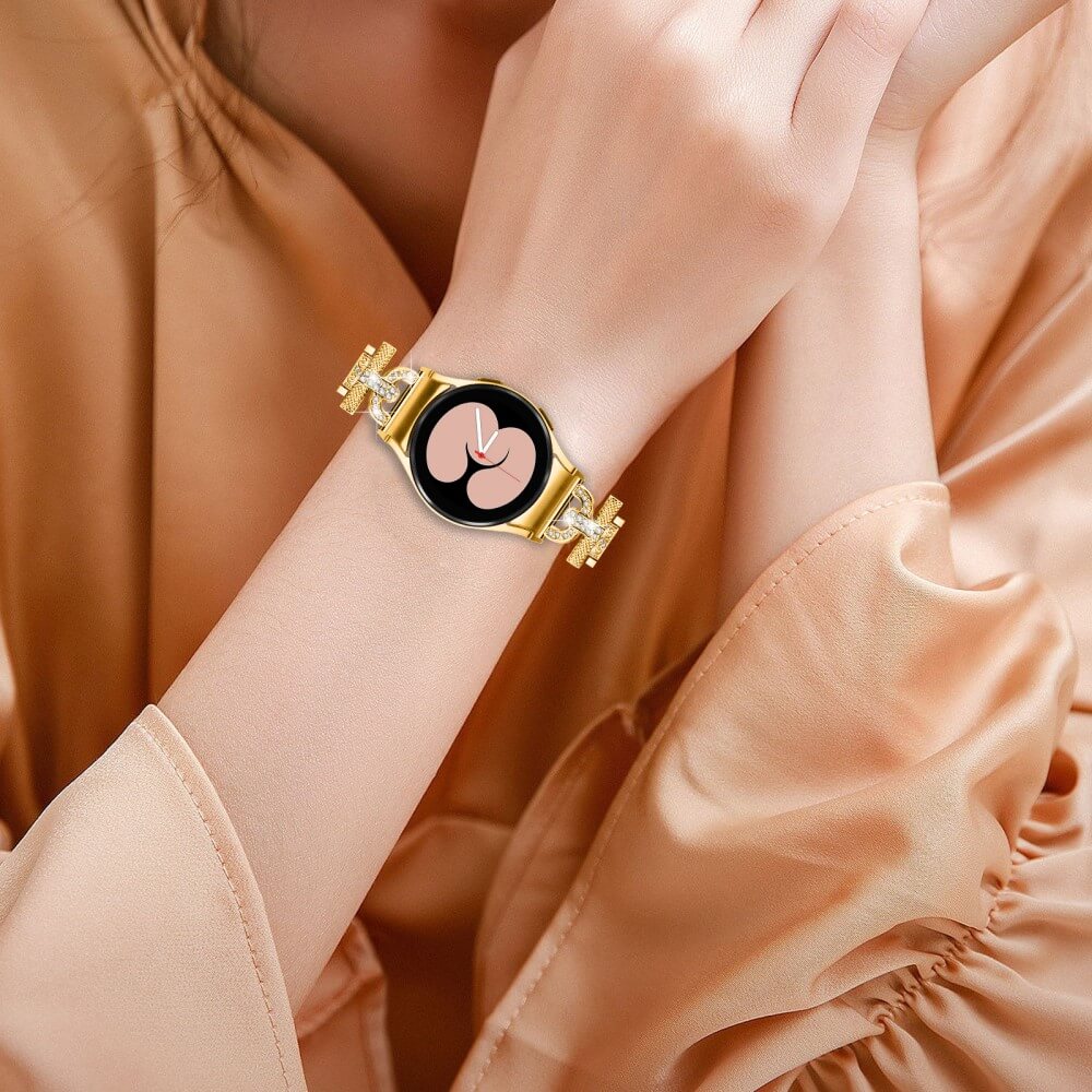 Edelstahl Armband mit Strass 20mm