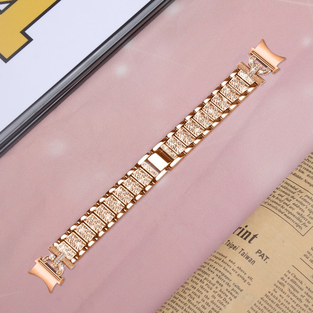 Edelstahl Armband mit Strass 20mm