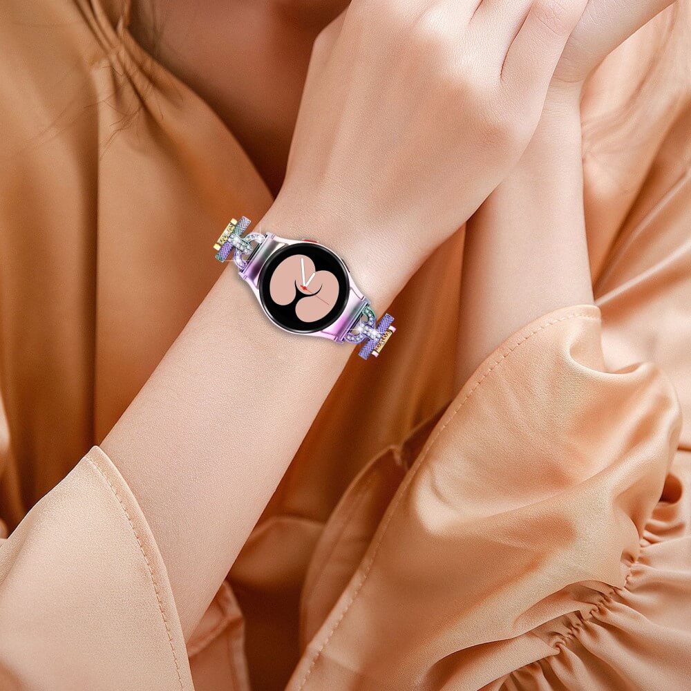 Edelstahl Armband mit Strass 20mm