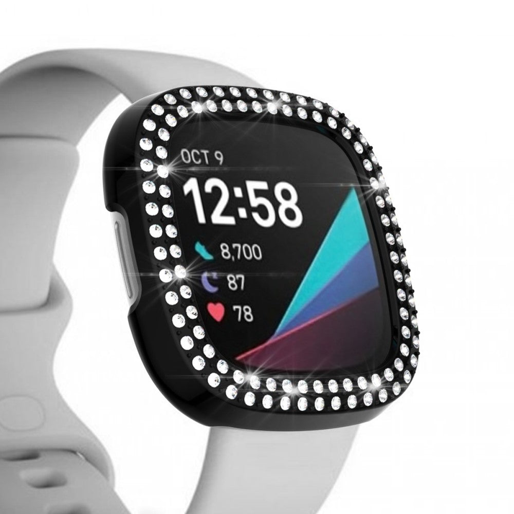 Fitbit Versa 3 / Sense - Custodia Protettiva Con Strass Glitterati